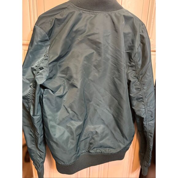 Bangbros Men's 21 Men An American Brand Snap Bomber Jacket Green Size Small - Picture 7 of 10